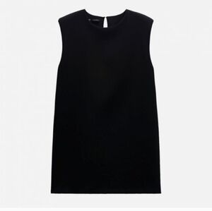 Zara Black Mini Dress Size XL with Shoulder Pads